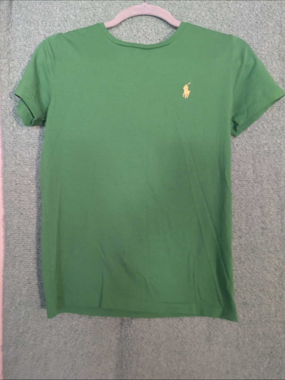 Ralph Lauren Green Crewneck T-Shirt with Yellow Pony Logo